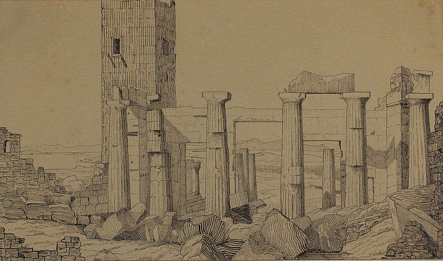 Skizzenbuch Dalwigk, Propyläen © Stadtmuseum Oldenburg
