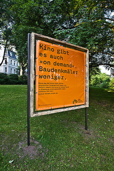 Aufsteller der Stadtausstellung, Bild: Gerlinde Domininghaus