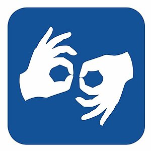 Icon für Gebärdensprache © Ricochet64, Adobe Stock Icon für Gebärdensprache © Ricochet64, Adobe Stock