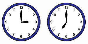 Uhren zeigen 15 bis 19 Uhr © Lebenshilfe für Menschen mit geistiger Behinderung Bremen e.V. / Stefan Albers