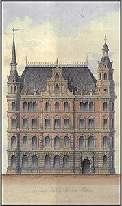 Rathausentwurf: Georg Osthoff (Dreiecksbauten) © Stadtmuseum