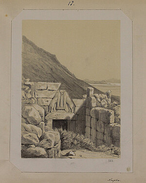 Skizzenbuch Dalwigk Das Löwentor in Mykene © Stadtmuseum Oldenburg 