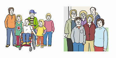 Kinder und Erwachsene © Lebenshilfe für Menschen mit geistiger Behinderung Bremen e.V. / Stefan Albers