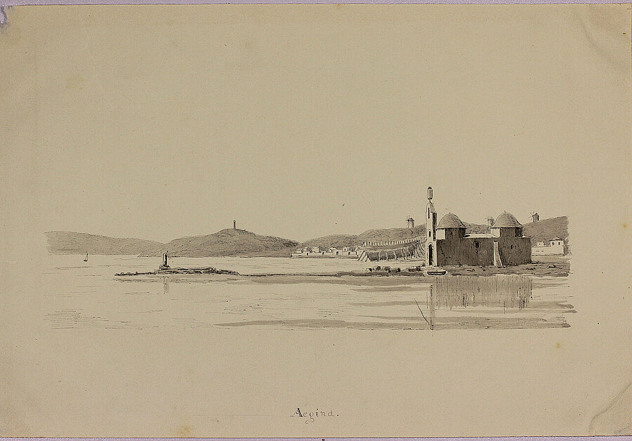 Skizzenbuch Dalwigk, Ägina © Stadtmuseum Oldenburg