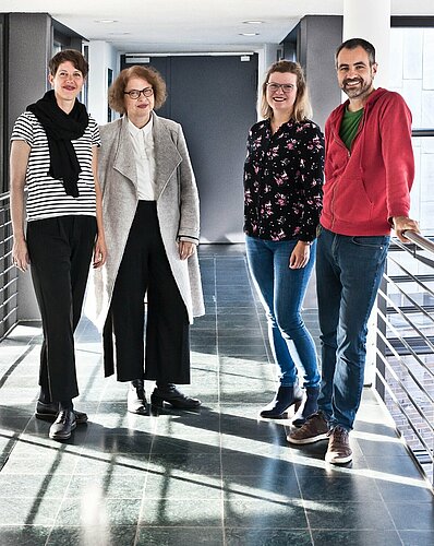 Sandrine Teuber, Hedwig Vavra-Sibum, Melanie Robinet und Jan Blum vom museumspädagogischen Dienst. Foto: Gerlinde Domininghaus