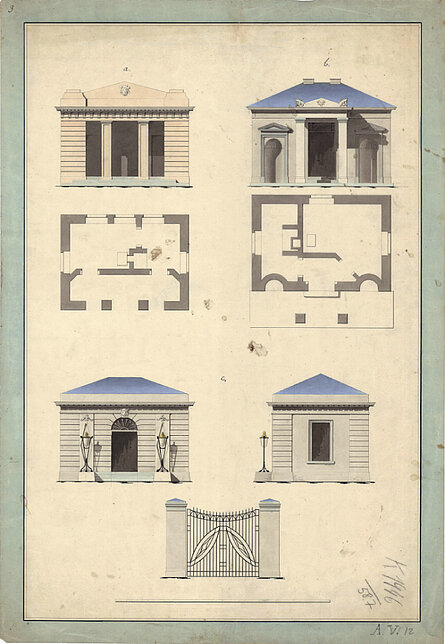 Carl Slevogt: "Projekt zur Anlegung eines Stadt-Thores im Eversten", um 1816 © Stadtmuseum