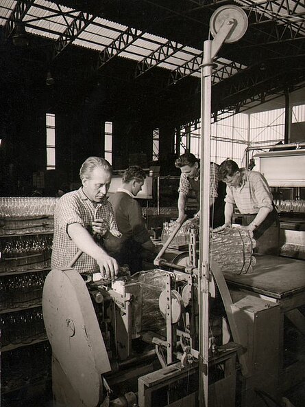 Arbeiter der Glashütte, 1950. Foto: Stadtmuseum Oldenburg