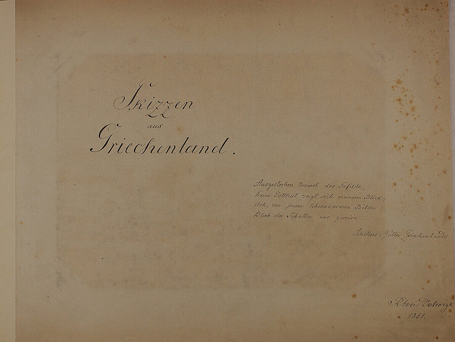 Skizzenbuch Dalwigk © Stadtmuseum Oldenburg