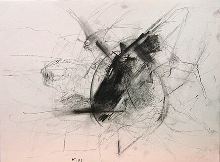 Entwurfsskizze zu Metamorphose Carl von Ossietzky, Grafit, 1999. © Stadtmuseum Oldenburg