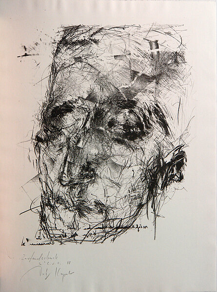 Carl von Ossietzky, Lithographie, 1988. © Stadtmuseum Oldenburg 