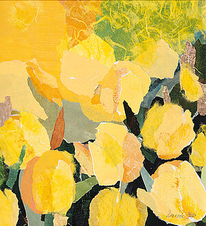 Renate Ai, Frühling, Collage auf Papier, 2021 © Renate Ai