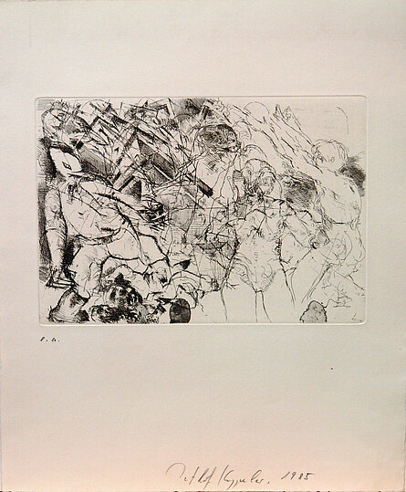 Zur Ermordung Theodor Lessings, Lithographie, 1984. © Stadtmuseum Oldenburg 