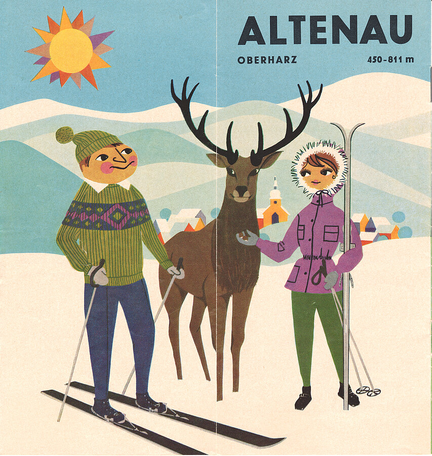 Wintersportprospekt für Altenau, Oberharz aus den 1960er Jahren.